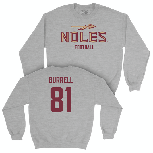 Florida State Football Sport Grey Club Crew - Joshua Burrell | #81 Youth Small