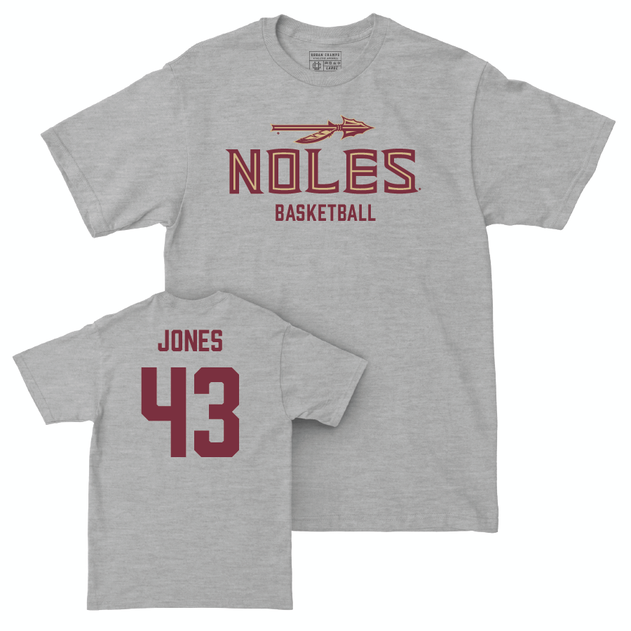 Florida State Men's Basketball Sport Grey Club Tee - Jesse Jones | #43 Youth Small