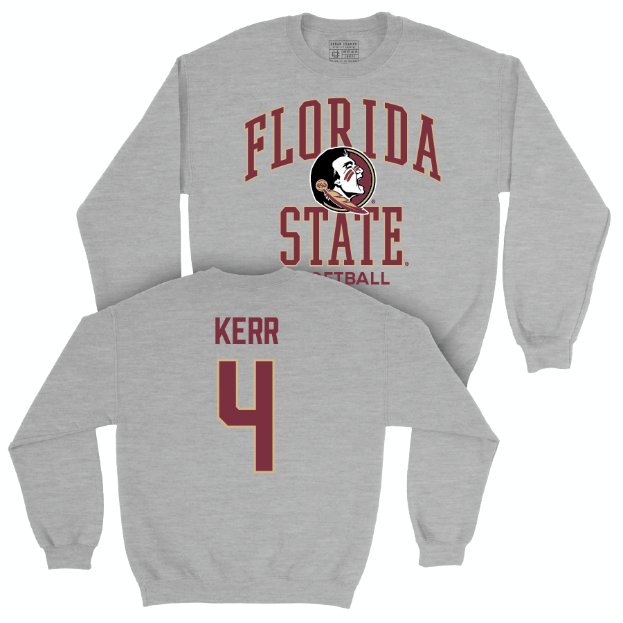 Florida State Softball Sport Grey Classic Crew - Jahni Kerr | #4 Youth Small