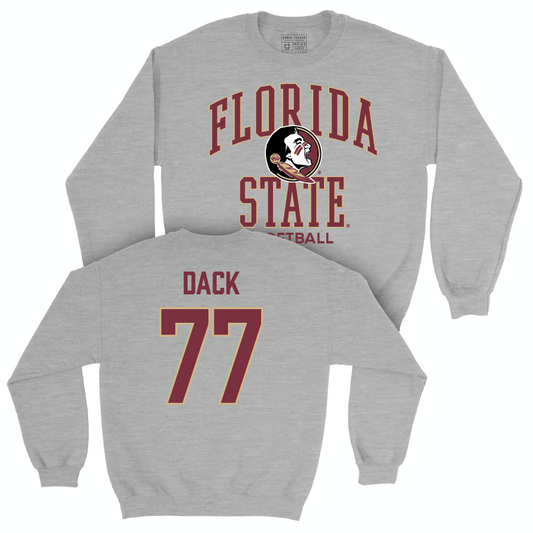 Florida State Softball Sport Grey Classic Crew - Katie Dack | #77 Youth Small