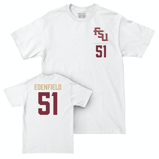 Florida State Softball White Logo Comfort Colors Tee - Michaela Edenfield | #51 Youth Small