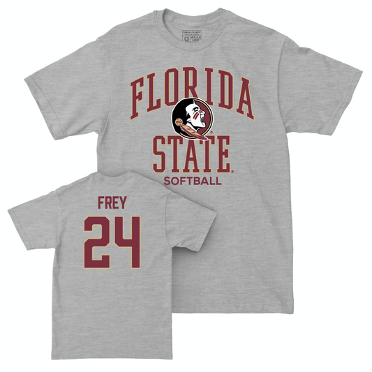 Florida State Softball Sport Grey Classic Tee - Madi Frey | #24 Youth Small