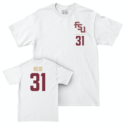 Florida State Softball White Logo Comfort Colors Tee - Makenna Reid | #31 Youth Small