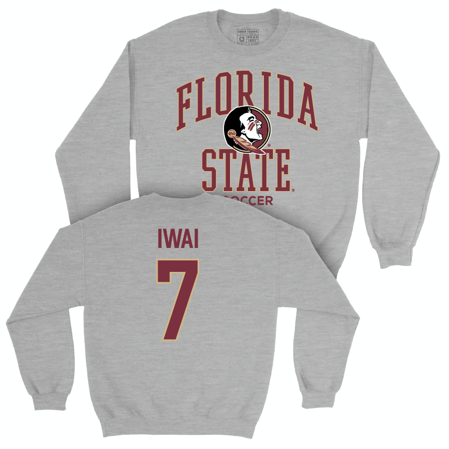 Florida State Women's Soccer Sport Grey Classic Crew - Ran Iwai | #7 Youth Small