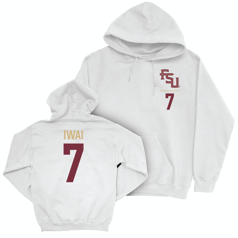 Florida State Women's Soccer White Logo Hoodie - Ran Iwai | #7 Youth Small