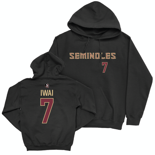 Florida State Women's Soccer Black Seminoles Hoodie - Ran Iwai | #7 Youth Small