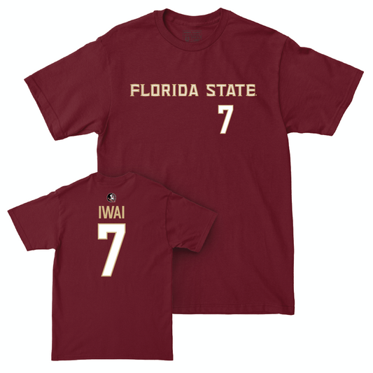 Florida State Women's Soccer Garnet Sideline Tee - Ran Iwai | #7 Youth Small