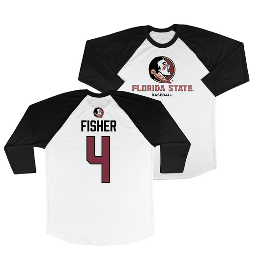 FSU Baseball 3/4 Sleeve Raglan Tee - Cal Fisher | #4