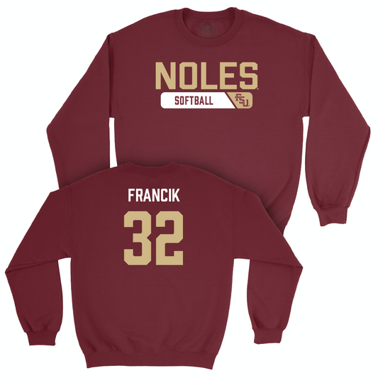 Florida State Softball Garnet Staple Crew  - Jasmine Francik