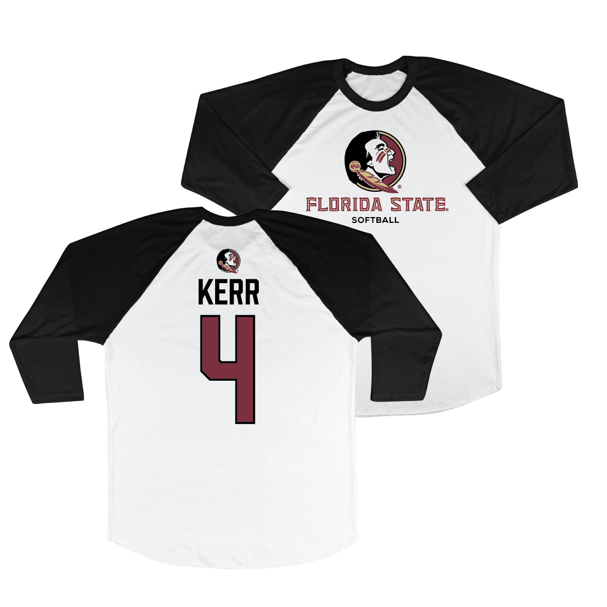 FSU Softball 3/4 Sleeve Raglan Tee - Jahni Kerr | #4