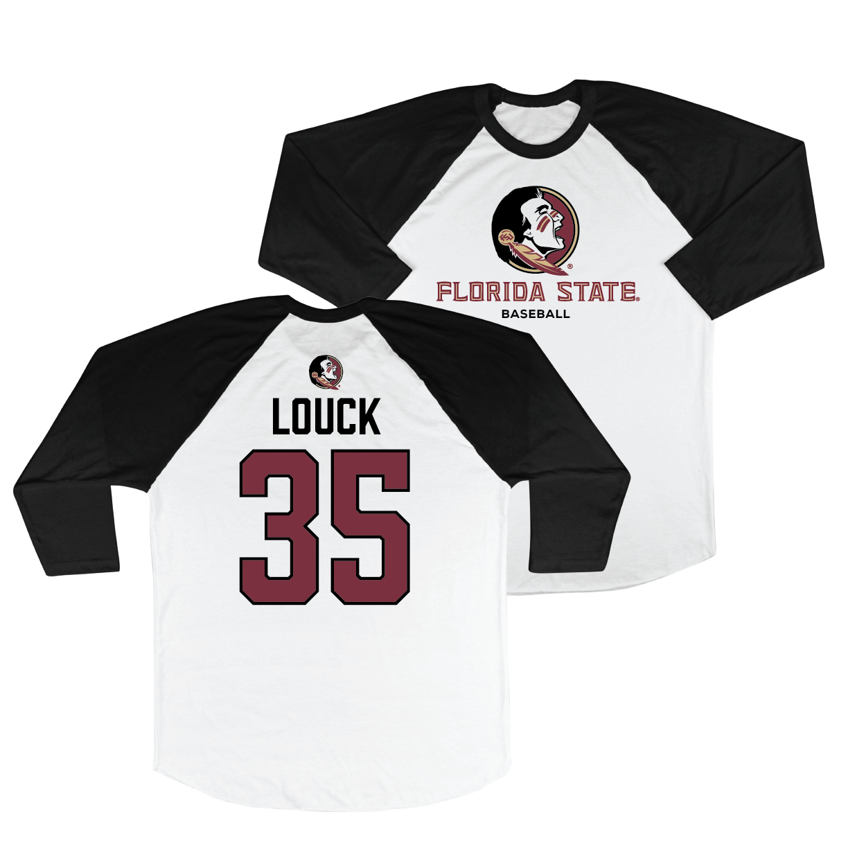 FSU Baseball 3/4 Sleeve Raglan Tee - Brady Louck | #35