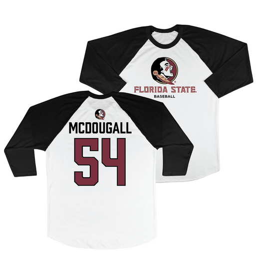 FSU Baseball 3/4 Sleeve Raglan Tee - Mason McDougall | #54