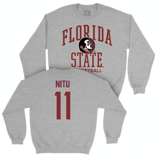 Florida State Men's Basketball Sport Grey Classic Crew  - Christian Nitu