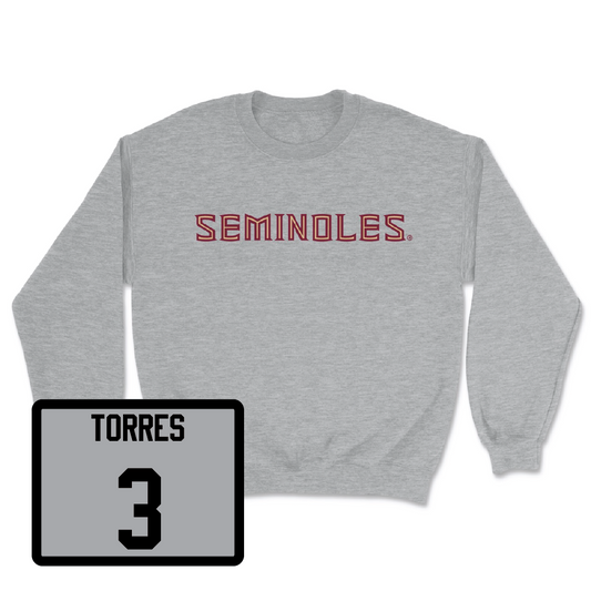 Sport Grey Softball Seminoles Crewneck - Isabella Torres