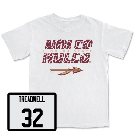 Women's Basketball White Noles Comfort Colors Tee - Avery Treadwell