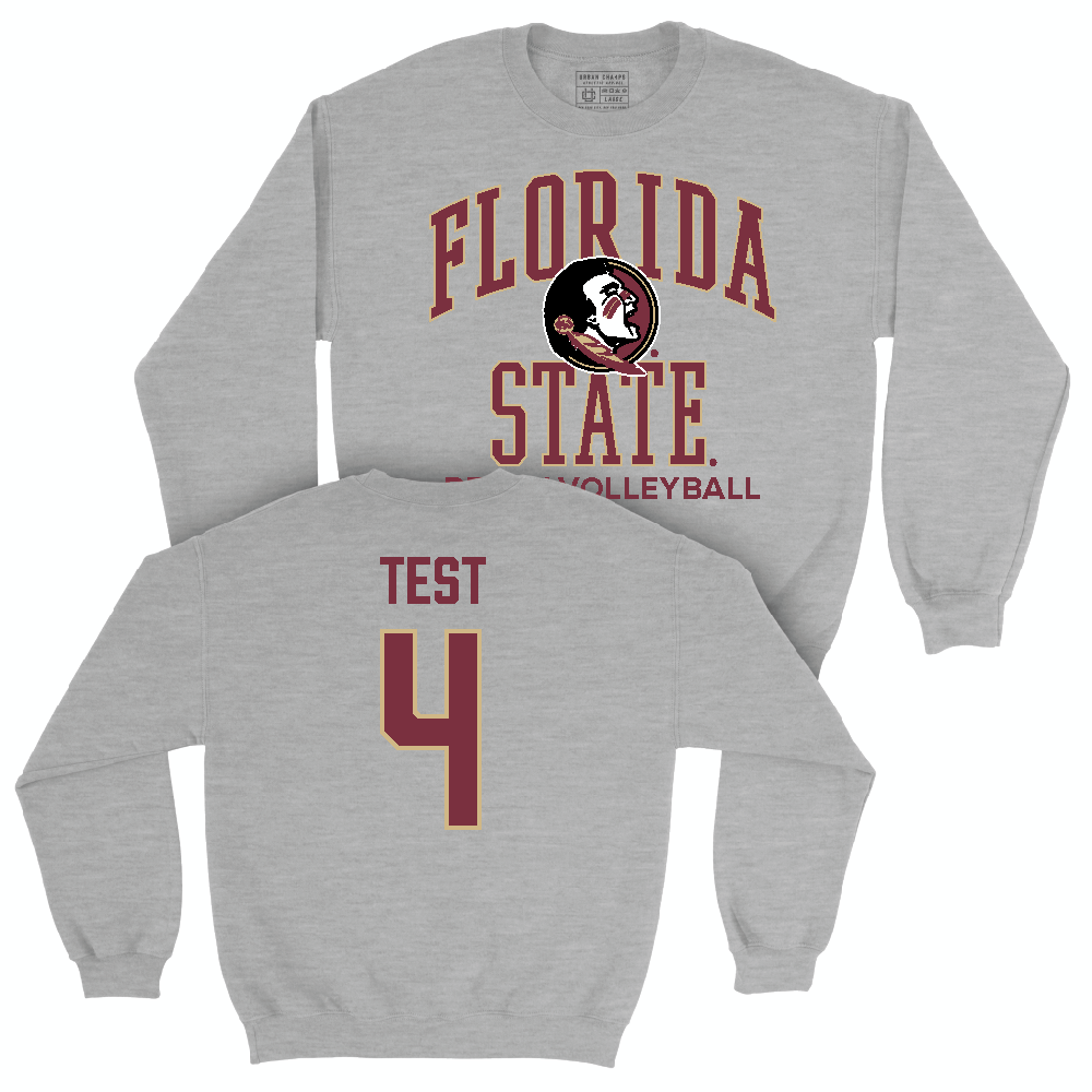 Florida State Women's Volleyball Sport Grey Classic Crew  - Rachel Test