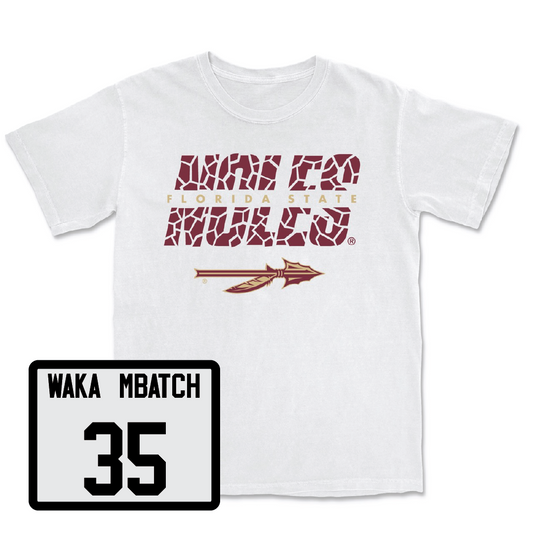 White Men's Basketball Noles Comfort Colors Tee  - Alagie Waka Mbatch