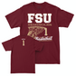 Florida State Men's Basketball Garnet Hoops Tee - Jamir Watkins | #1